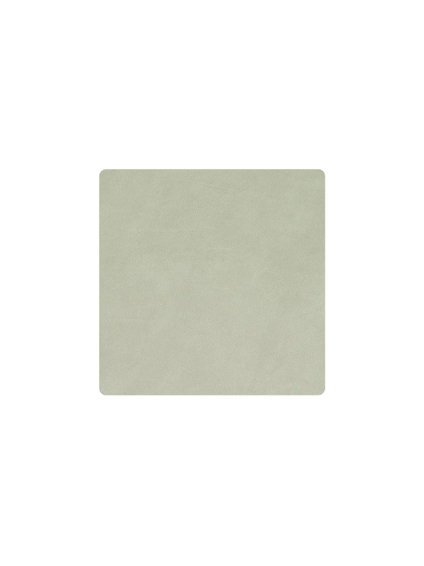 LIND DNA | Leder-Untersetzer eckig 10x10cm Light Blue | olive